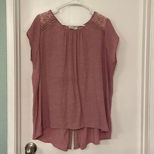 Flower & Feather 1XL purple shirt